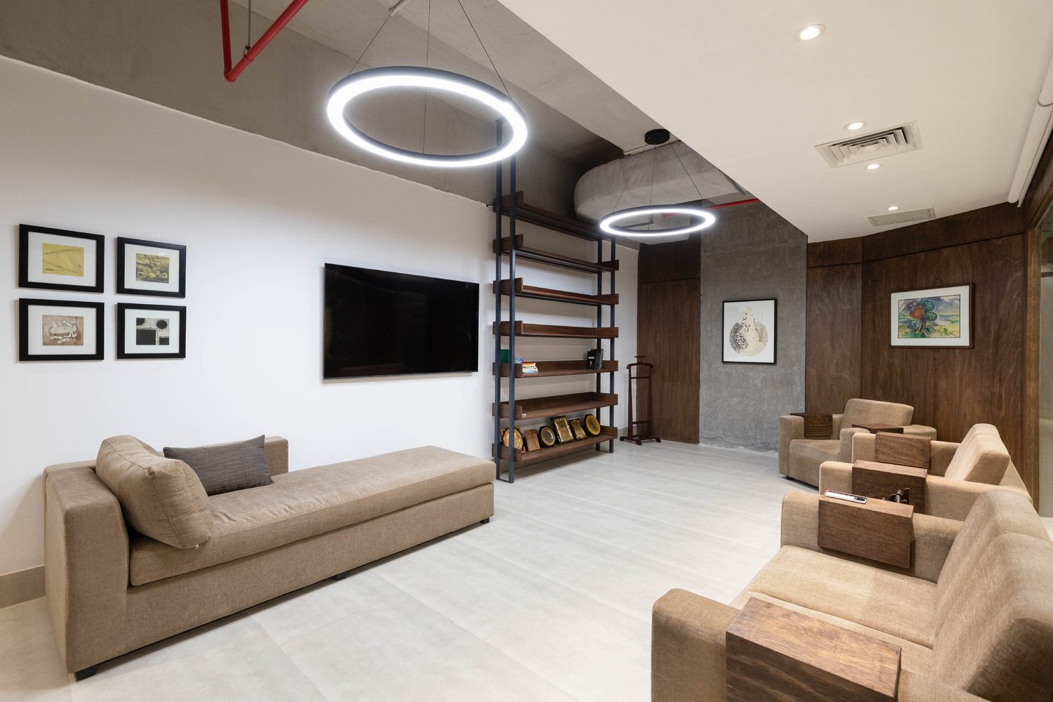 Confidence Group head office corporate interior design Karwanbazar Dhaka Bangladesh by REINCARNATION — breakout lounge