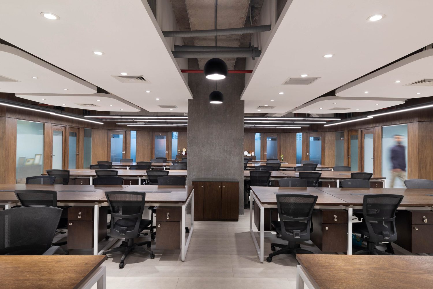 Confidence Group head office corporate interior design Karwanbazar Dhaka Bangladesh by REINCARNATION — open workstation floor